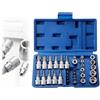 GOEDCH Set di chiavi a bussola Torx, 34 pezzi, set di chiavi a bussola professionali, Torx a esagono incassato, interno esterno, per officina, auto e industria (21,5 × 14 × 4,5 cm)