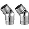 SGZQKZ 2 Pezzi Connettore Angolare in Acciaio Inox per Corrimano 42,4 mm - Accessorio Regolabile per Ringhiere in Acciaio Inox - Ideale per Scale, Balconi e Esterni