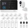 LWOHSI Sistema di allarme domestico wireless 4G+WIFI con telecamera esterna - Configurazione rapida e semplice, nessun canone mensile, controllo tramite app per la sicurez