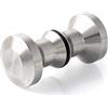 QWORK, 1 coppia di maniglie in acciaio inox 304, per porta in vetro da doccia,Maniglione da Bagno, con finitura antimacchia