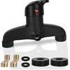 XTDMJ Rubinetto doccia, miscelatore monocomando per doccia, rubinetto cromato con beccuccio G ½, rubinetto doccia con valvola in ceramica (nero)