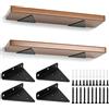 SENENQU 4 Pezzi Triangolo Staffe per Mensole Nero 8cm | reggimensola a scomparsa, supporti per mensole, reggi mensola da muro, staffa mensola 8cm, supporto a parete, set da 4 pezzi