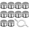 FengFution 10 Pz Rompigetto Rubinetto Cucina, M24 Aeratore Rubinetto Cucina Bagno, Aeratori per Filtri Rubinetti Lavandino con Filtro in acciaio inox per ugello miscelatore, con chiave