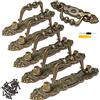 cersaty ADNEWX Maniglie per Mobili Vintage, 6 Pezzi Bronzo Pomelli Vintage Porta Cassetto Armadietto, Tiri del Cassetto con Viti e Cacciaviti