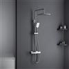 MORADO Colonna Doccia con Miscelatore Termostatico,Miscelatore Termostatico Doccia,Sistema Doccia con Altezza Regolabile 85-115CM