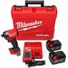 Milwaukee 2953-22 18 V Cordless Brushless 1/4 Hex Impact Driver Kit con (2) 5.0Ah agli ioni di Litio Batterie, Caricatore & Valigetta degli Attrezzi