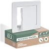 Vent Systems Pannello di Accesso in ABS Bianco, 100 x 100 mm (Dimensioni interne), per Cartongesso, Pareti e Soffitti. Copertura per Fori Elettrici e Idraulici