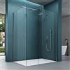 Mai & Mai Box Doccia Walk-In Due Lati Fissi 80x120cm, Parete Doccia in Vetro Trasparente 8mm Vetro di Sicurezza ESG con Rivestimento Nano Bremen01K-T