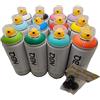 PROGAL COLORS Pack Water Based NBQ PRO Spray Paint (12 x bombolette spray 400 ml base acqua + 3 ugelli) - Finitura opaca - Muralismo, decorazione (PARTY TIME)