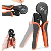 ZONJIE Pinza crimpatrice 0,08 - 16 mm² - 30 - 5 AWG pinza crimpatrice esagonale per manicotti isolati non isolati, per uso domestico industriale