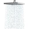 Hibbent Soffione Doccia a Pioggia, 8 Pollice (20x20cm), Docce Fisso Quadrato in Acciaio Inox, Soffione Doccia Grande Anticalcare ad Alta Pressione, Angolo Regolabile e Girevole,Cromo