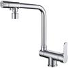 SJQKA Miscelatore Cucina Sottofinestra Tre Vie, Rubinetto Monocomando Pieghevole, Caldo E Freddo, Materiale In Ottone Senza Piombo, Cromo