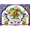 Pawakabano Piastrelle in ceramica orientali dipinte a mano, piastrelle da parete mediterranee, 45 x 30 cm (06-73)