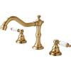 FQYEP Rubinetto Lavandino Bagno Vintage 3 Fori Ottone
