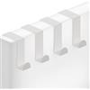 Minismus Confezione di 4 Porta Ganci - Attaccapanni Gancio In Acciaio Inox, Utilizzabili Singolarmente - Asciugamano, Accappatoio, Bagno Porte Appendino (Bianco)