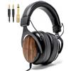 thinksound ov21 - Cuffie cablate chiuse con microfono, realizzate con legno raccolto in modo sostenibile, costruite per appassionati di musica, audiofili, creatori di podcast e professionisti dello