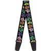 buckle-down tracolla per chitarra 34-60 Dancing Bears Black/Multi Color