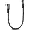 OTraki Cavo USB C 90 Gradi 0.2m, Cable Type C Ricarica Rapida 5A Nylon Cavo Tipo C Caricabatterie Cellulare, Cavo Usb C Usb C Con Iphone 17 Pro Max Air/16/15, Macbook Pro/Air, Galaxy S24ultra/S23