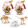 Robo Alive Mini Dino Fossil Find Scavare e scoprire per bambini dai 4 agli 8 anni, Scavi di fossili preistorici, giocattoli educativi, ottimo kit scientifico (2 Pack, Troodon & Kosmoceratops)