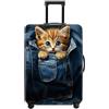PEARLOVE Custodia per Valigia, Protezione per Valigia, Custodia da Viaggio per valigie da 20 a 34 pollici, Accessori da Viaggio Elastici e Lavabile in Spandex, # 5, M(fits 24-26Inch suitcase)