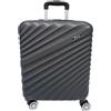 COVERI COLLECTION Trolley Rigido Bagaglio a Mano, KG 2,5, 55x40x20 cm, 37 Litri, 4 Ruote Doppie Girevoli 360°, Chiusura Combinazione, approvato dalla maggior parte delle compagnie (NERO)