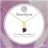 Bixorp Collana con Pietra Preziosa Grezza in Argento Sterling 925 Placcato Oro - con Ciondolo in Pietra Grezza - Collana Chakra da Donna - Regolabile 45 cm + 5 cm