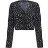 ONLY Onlnova Life Vis L/S Hailey Tie Top, Nero, S