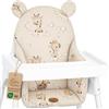 Totsy Baby Cuscino per seggiolone bambino pieghevole riduttore - coprisedile sostegno per Ikea Antilop seggiolone pappa e bebè - riduttore idrorepellente lavabile Giraffe