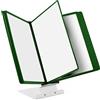 Leviatan Sistema da Tavolo con Pannelli A4 - Set da 10 Portadocumenti - Base in Metallo Stabile - Display Informazioni per Ufficio, Officina e Reception - Verde