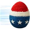 Generisch Hacky Ball colorato all'uncinetto 4 luglio bandiera americana portatile