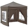 Generic Gazebo pieghevole 3 x 3 m bianco con pareti laterali