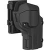 OMITAC Fondina tattica OWB girevole a 360° con clip da cintura per fondina Beretta 92, 92fs Mano destra Autolock Retention Level 2 Nero Polimero