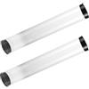 FOMIYES 2 Pezzi Tubo Trasparente per Palline da Golf con Coperchio, 26 Cm