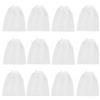 HOOWIFFY Sacchetti Antipolvere per Scarpe 50 Pezzi, Borse Portaoggetti con Coulisse in Tessuto Non Tessuto, Copriscarpe per Scarpe Bianche 32x38 cm