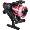 HINTRMENT Mulinello da Pesca Spinning 200 Pieghevole Filo, Mulinello Rotante in Plastica Rosso, Leggero, Impugnatura Comoda, per Canna da Mare