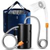 koopsmate Doccia Esterna Portatile, IPX7, Impermeabile, con Luce LED, Batteria 4400mhA, Ricarica USB, Pompa Doccia elettrica+Borsa d'Acqua da 20L, Adatta per Escursionismo/Backpacking, Campeggio