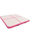 VGLQNRPT Tappetino da ginnastica gonfiabile, 400 x 100 x 20 cm, rosa, per allenamento, yoga, ginnastica, kickboxing, pompa inclusa