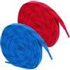 Cabilock 2 paia di lacci piatti e robusti per pattini da hockey su ghiaccio, colorati, resistenti all'usura, per pattini da ghiaccio, pattini a rotelle, scarpe sportive, lunghi, rosso e blu