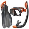 Oceanic Pro-02 - Set da snorkeling per adulti, LG/XL, colore: Nero