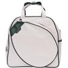 AKLOSIPY Borsa per Racchetta da Tennis in Neoprene con Scomparto Separato per Scarpe in Tessuto Coppa Isolata Tracolla Ergonomica per Racchette Capacità 27 Pollici Bianco