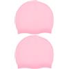 HEANUJJ 2 Pezzi Cuffia da Nuoto in Silicone per Adulti Uomo e Donna, Design Confortevole senza Pressione, Adatta per Allenamento Professionale e Atmosfera Estiva