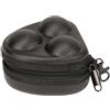 Tibhar Hexa - Custodia per palline da ping pong per 3 palline da ping pong con moschettone, colore nero