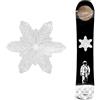 BASTOUR Cuscinetti Antiscivolo per Snowboard, Chiaro Fiocco di Neve Snowboard Stomp Pad, 3D Chiaro Snowflake Stomp Pads, Trasparente Placche Antiscivolo, Puntali Autoadesivi Pedana per Snowboard, 13 x 13cm