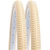 YUNSCM 2-PCS 24x1 3/8 (37-540) Wheelchair bicicletta pneumatici Compatible with Route bicicletta 24x1 3/8 24x1 3-8 pneumatici,Beige (Y-1071)