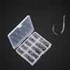 ZMdooreasy 100pcs gambo lungo ami da pesca Box Set Barbed (A)