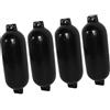 Horett Paraurti per Barca 8,5 X 27 Pollici in PVC Gonfiabile Nero, | PVC Resistente Agli Urti, Impermeabile Ai Raggi UV, Gonfiabile per Yacht, Due Fori per Appendere, Corde da 2 M, Paraurti