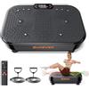 Burever Pedana Vibrante Dimagrante, Vibration Plate Burever 150W, Massaggio Silenzioso ai Piedi, Sviluppo e Modellamento Muscolare, 99 Livelli, 5 Programmi di Allenamento, Telecomando, Fasce Elastiche
