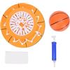 LIYJTK Ceiling Basketball Hoop with Ball Easy Quick Install Ceiling Mounted Basketball Set Indoor Toy for Bedroom Playroom Home Entertainment PP Material 33.5cm Large Hoop