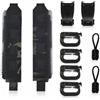 LZAQHMT Kit adattatore cerniera MOLLE 10 pezzi pannello posteriore tattico | 2 cinghie con zip, 4 clip D-ring, 2 tiranti in paracord, 2 clip per cinghie, per CPC/JPC