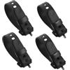 Garneck 4 Pezzi Cinghia da Sci Regolabile in TPU Nero 30cm con Fibbia Resistente al Freddo e Presa Eccezionale per Scarponi da Snowboard e Sci in Discesa